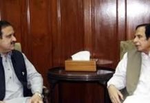 Speaker Punjab Assembly Ch Pervez Elahi calls on CM Buzdar