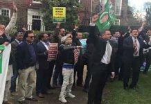 PML-N and PTI workers face off at London protest London protest - The News Today-TNT