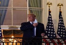 Trump removes face mask immediately after leaving hospital for White House Trump - The News Today-TNT