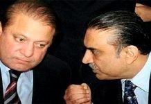 Asif Zardari convinces Nawaz Sharif to support in-house change Nawaz and Zardari - The News Today- TNT