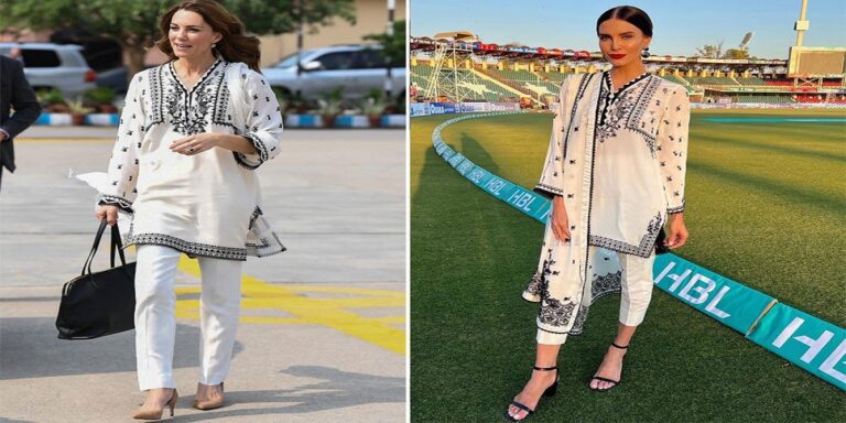 PSL-07: Erin Holland stuns in desi outfit previously worn by Kate Middleton