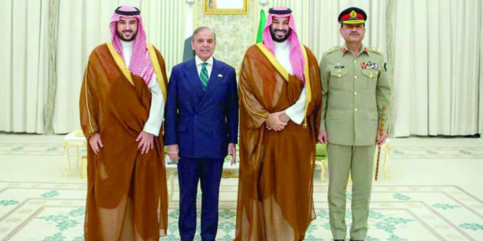 Flags of Pakistan and Saudi Arabia highlighting defence cooperation and Gulf power shifts