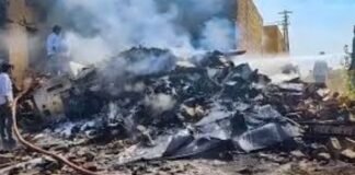 Indian Air Force Tejas fighter jet crashes during training India’s Tejas fighter jet crashes during landing; pilot ejects safely