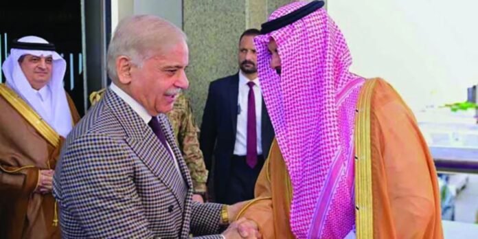 Shehbaz Sharif arrives in Saudi Arabia for talks on Middle East tensions