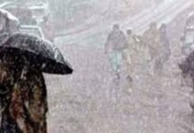 Heavy rain, thunderstorms and light snowfall disrupt daily life in AJK heavy rain in AJK