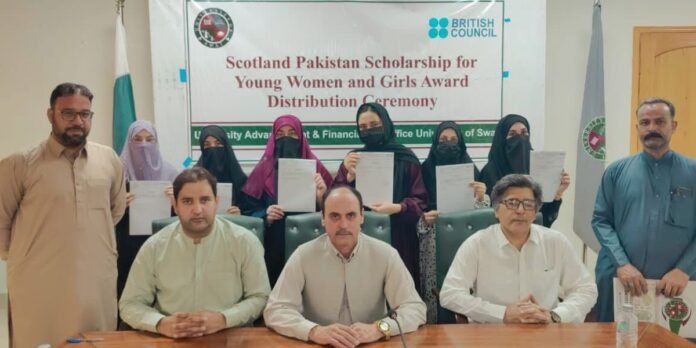 Swat varsity distributes Scotland Pakistan Scholarships to six students