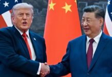 Trump in Beijing: A Visit of Powerlessness Trump and Xi Jinping handshake