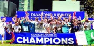 PM Shehbaz congratulates Pakistan Football Team on historic Diamond Jubilee Tournament Triumph PM congratulates Pakistan football team on winning Diamond Jubilee Int’l Football Tournament