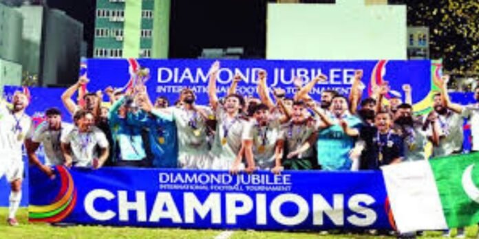 PM congratulates Pakistan football team on winning Diamond Jubilee Int’l Football Tournament