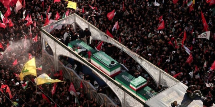 Iran says it hits U.S. military targets in Gulf, buries slain leader Khamenei