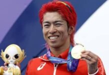 Japan’s Takumi Hojo wins first gold of Aichi-Nagoya Asian Games Japan’s Takumi Hojo wins first gold of Aichi-Nagoya Asian Games