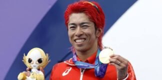 Japan’s Takumi Hojo wins first gold of Aichi-Nagoya Asian Games Japan’s Takumi Hojo wins first gold of Aichi-Nagoya Asian Games